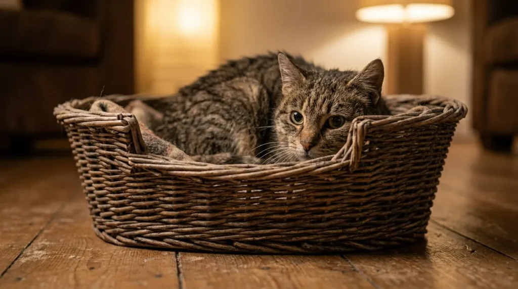Bob et le chat abandonné du panier