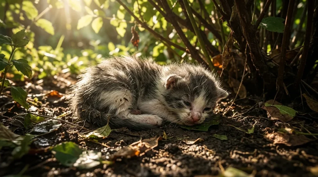 destin d’un chaton abandonné